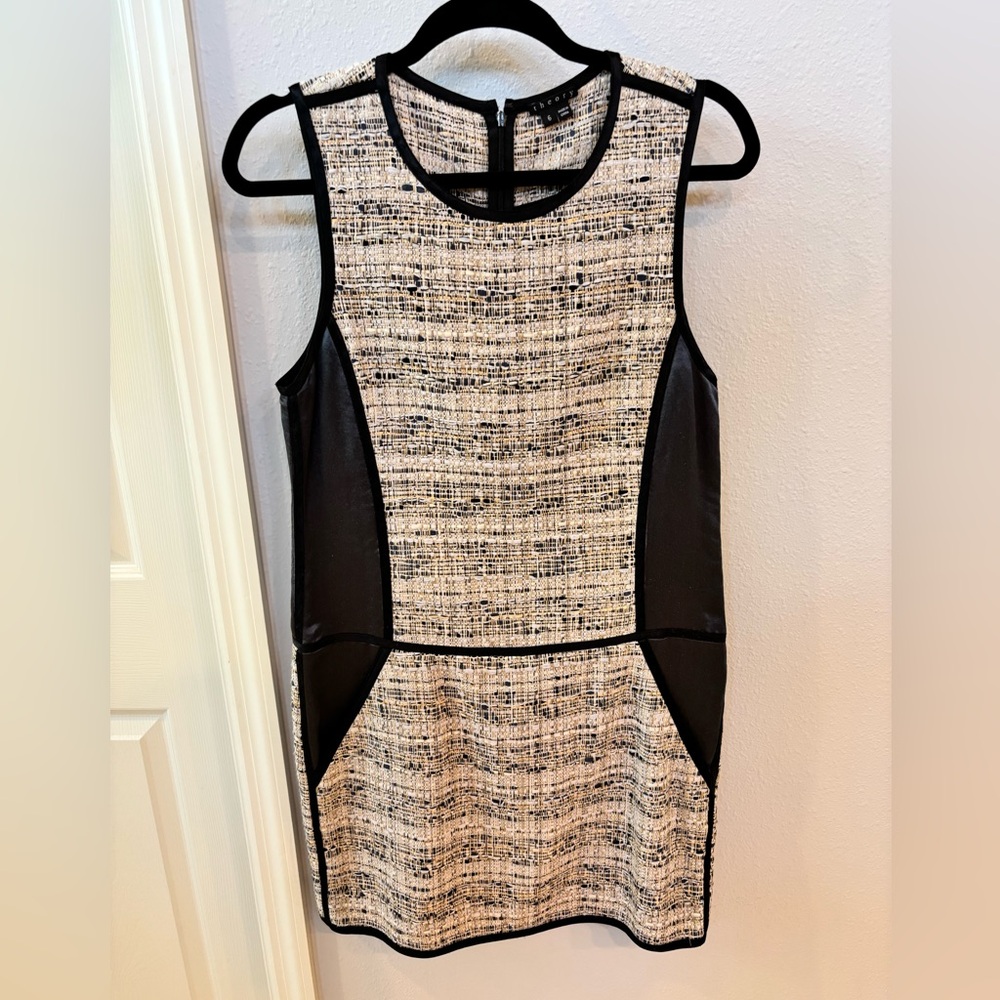Theory Silk/Tweed Mini Dress